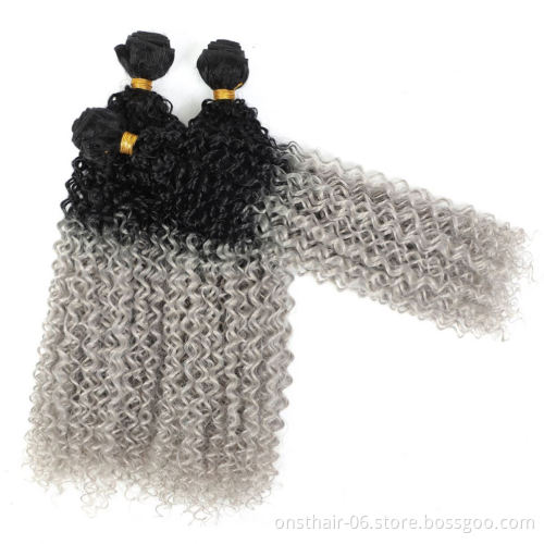 MYZYR 100 Gram/Piece8inch ~30inch Kinky Curly Hair weaving Black Color double machine weft Synthetic hair bundle